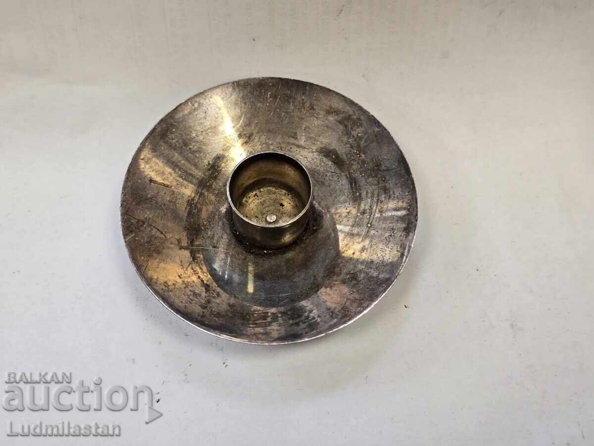 Delivery of Old Silver-Plated Candlestick