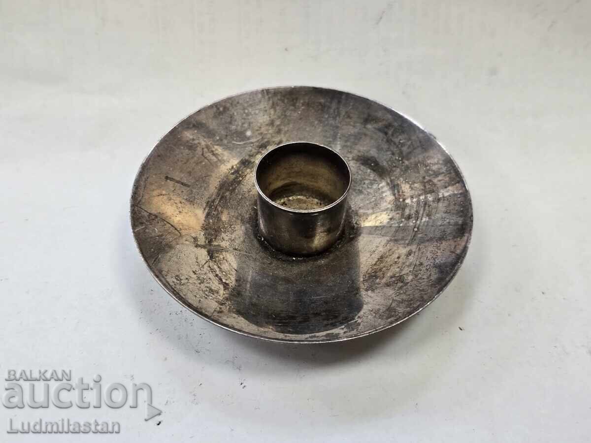 Old Silver-Plated Candlestick - 5
