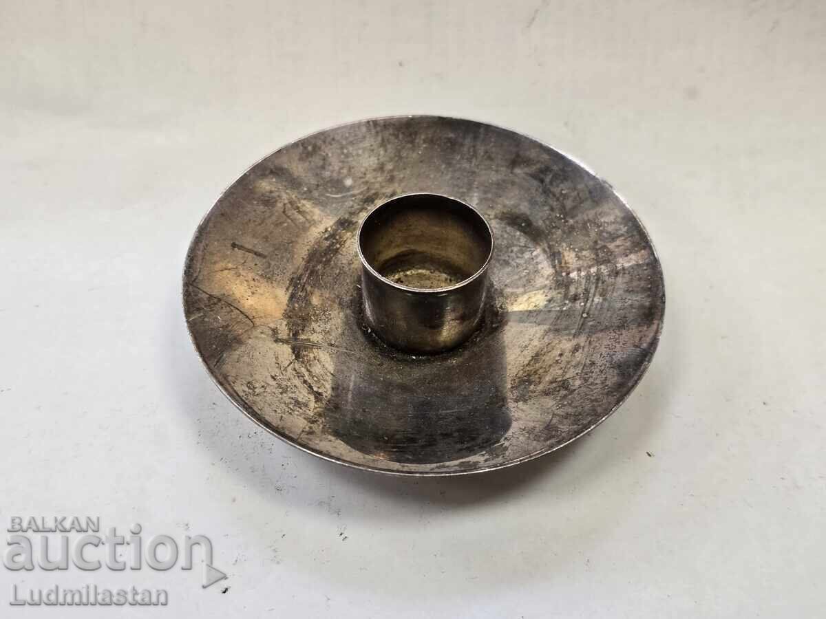 Old Silver-Plated Candlestick