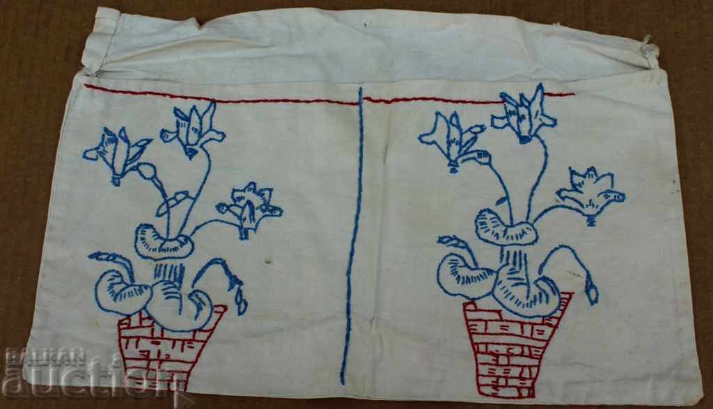 . OLD SPOON HOLDER WITH EMBROIDERY FOR WALL UTENSILS CARPET