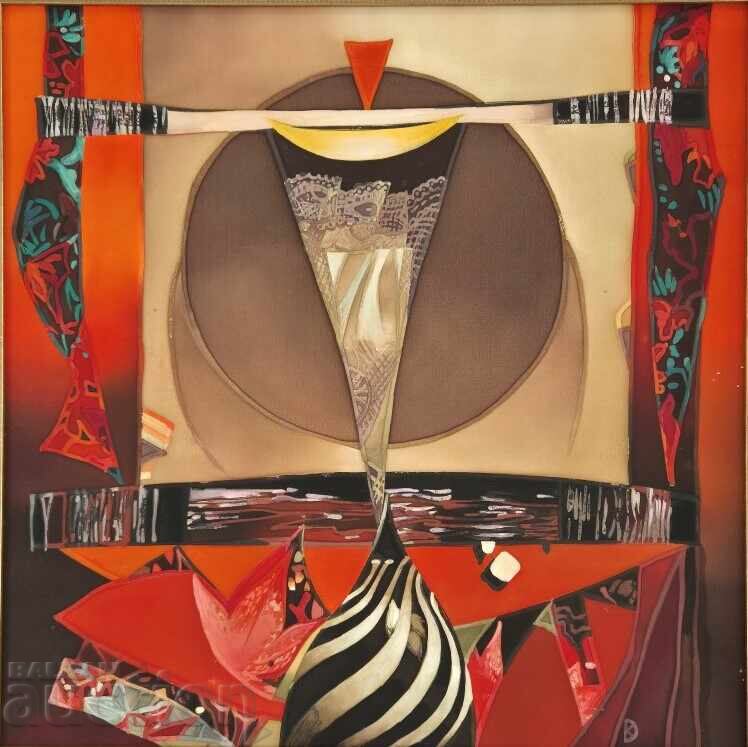 Данелина Косева Батик естествена коприна Магически кръг с цена 930.00 лв. | € 475.50 Данелина Косева Батик естествена коприна Магически кръг с цена 930.00 лв. | € 475.50