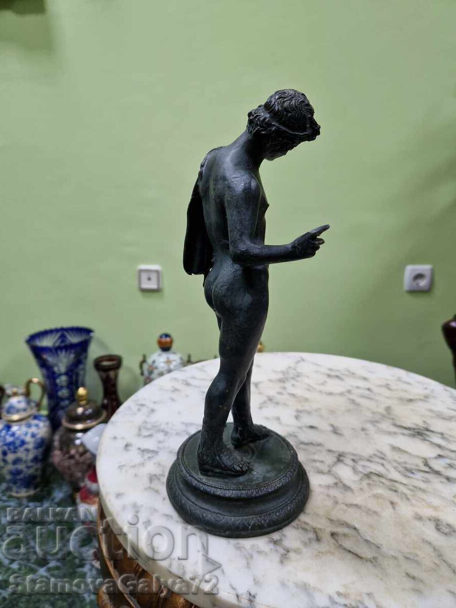 Figurină statuetă veche din bronz francez - 5