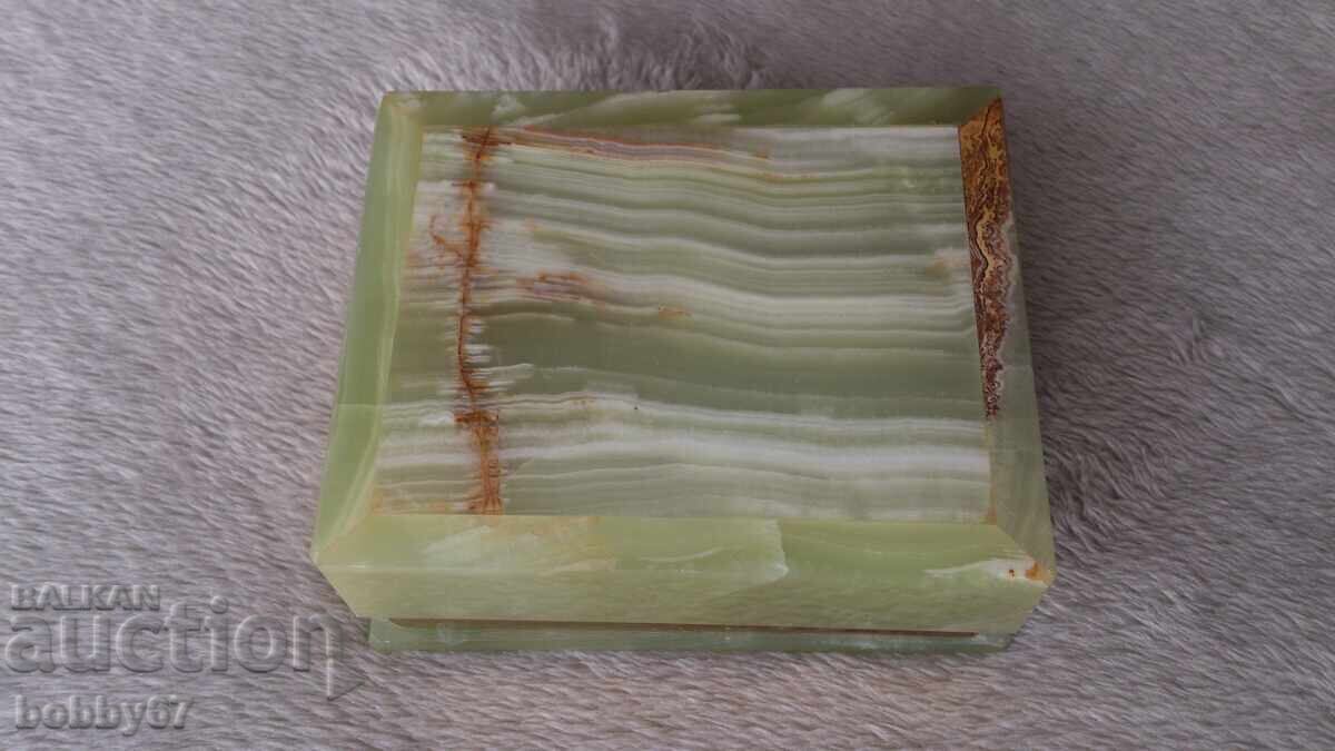 Κουτί κοσμημάτων από πέτρα, φτιαγμένο από πράσινο όνυχα - 6 Κουτί κοσμημάτων από πέτρα, φτιαγμένο από πράσινο όνυχα - 6