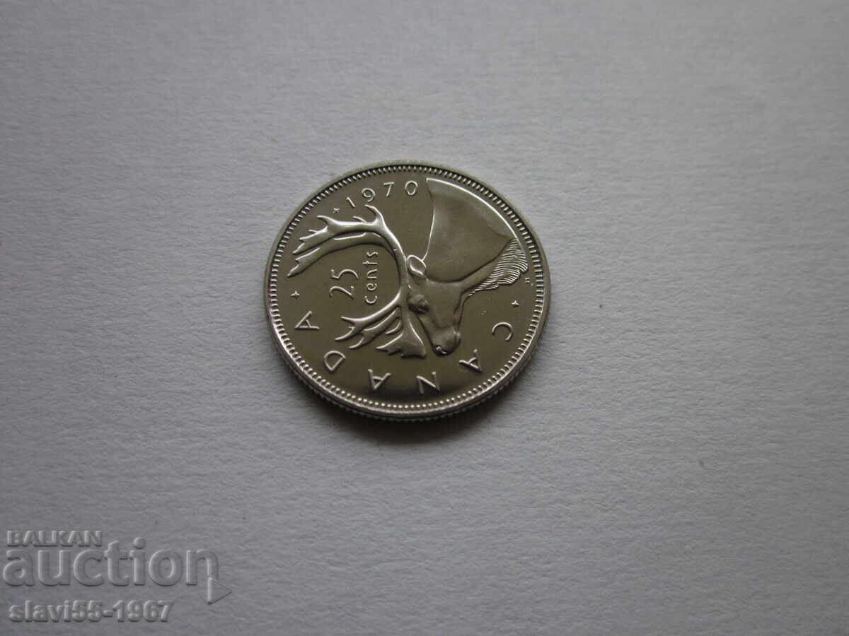 Auction 25 CENTS CANADA 1970, UNCIRCULATED MINT BUNC!!! Auction 25 CENTS CANADA 1970, UNCIRCULATED MINT BUNC!!!