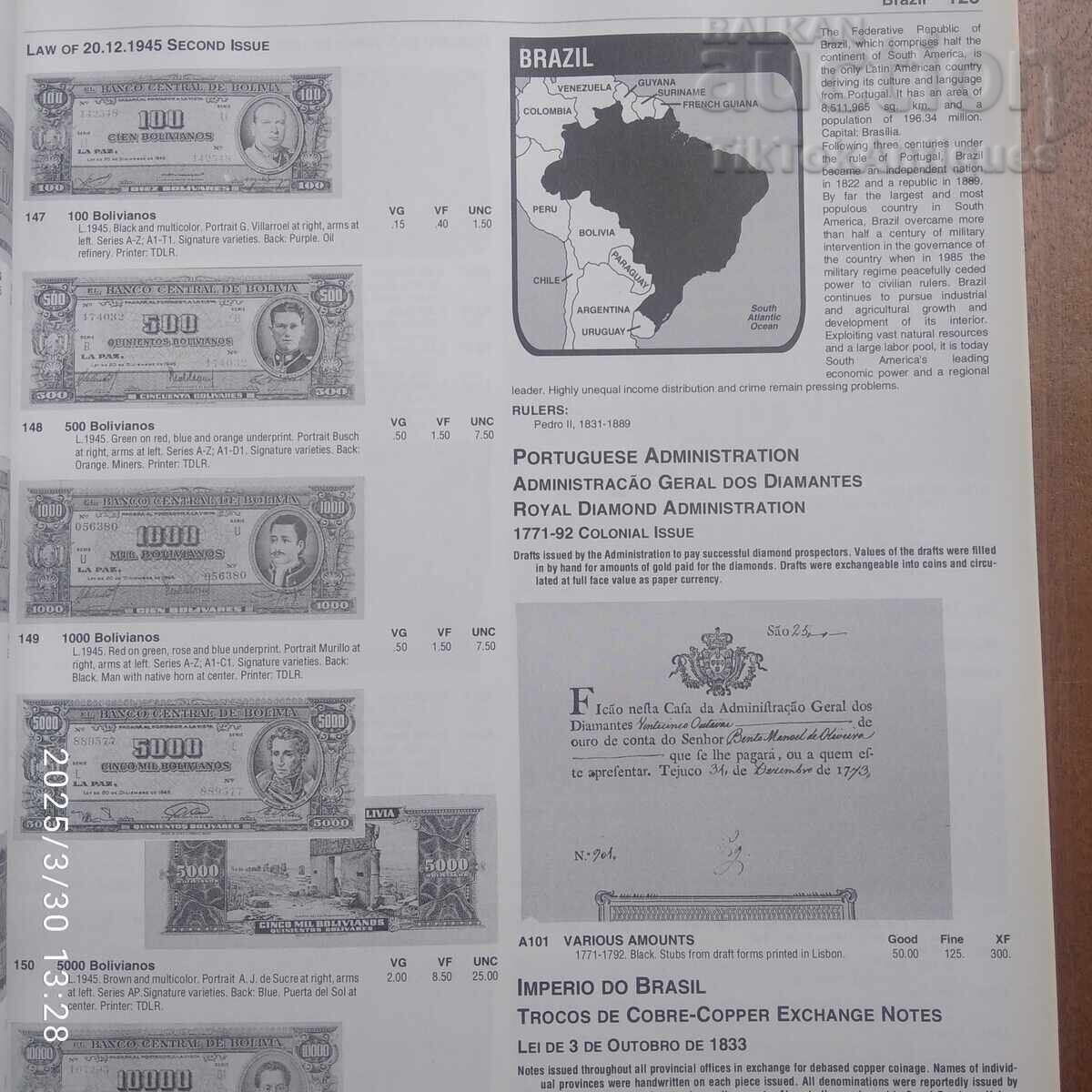 Livrarea Bancnotele lumii Catalog Standard