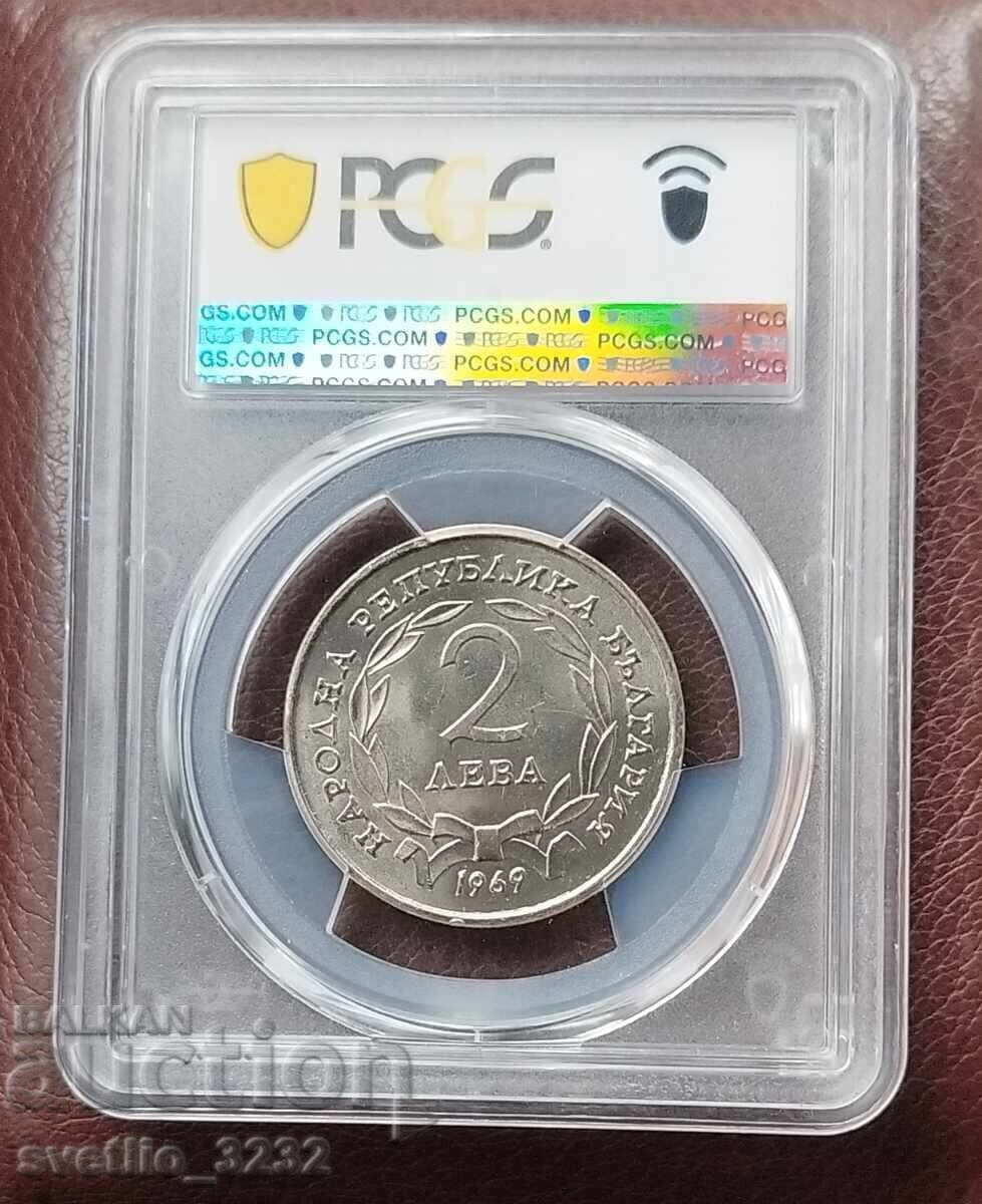 2 Leva 1969 Liberation MS 66 PCGS with price 90.00 BGN | € 46.02 2 Leva 1969 Liberation MS 66 PCGS with price 90.00 BGN | € 46.02