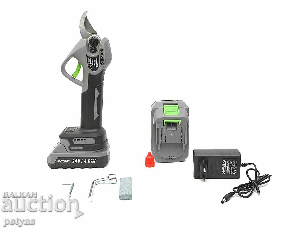 HAWEK 24V 4AH Cordless Pruning Shears with price 119.50 BGN | € 61.10