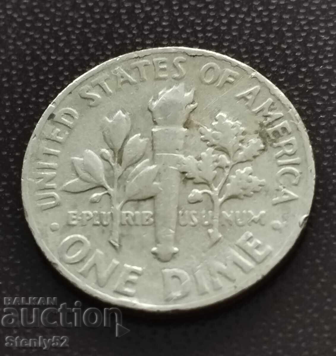 Un ban de 10 cenți SUA din 1967 cu preț 5.00 BGN | € 2.56 Un ban de 10 cenți SUA din 1967 cu preț 5.00 BGN | € 2.56