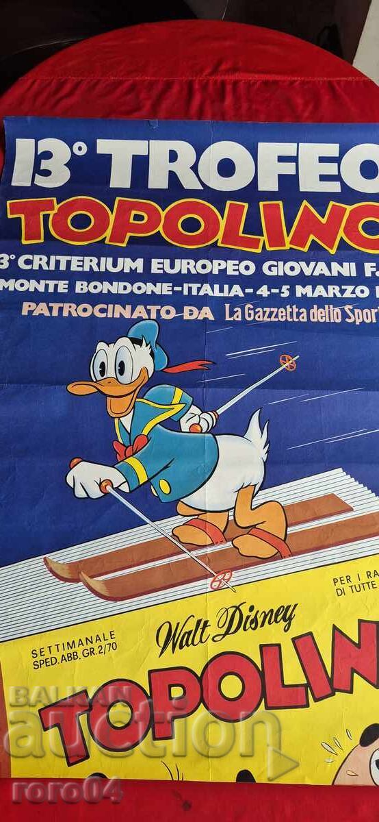 ПЛАКАТ - F.I.S. - WALT DISNEY - 1972 г.