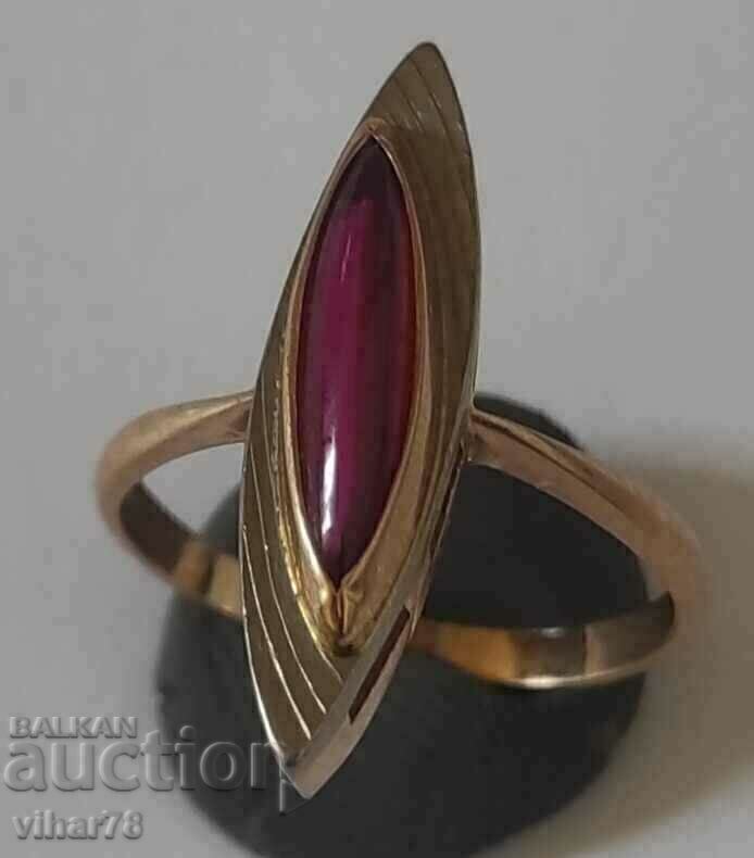 Auction Gold Russian ruby ring Auction Gold Russian ruby ring