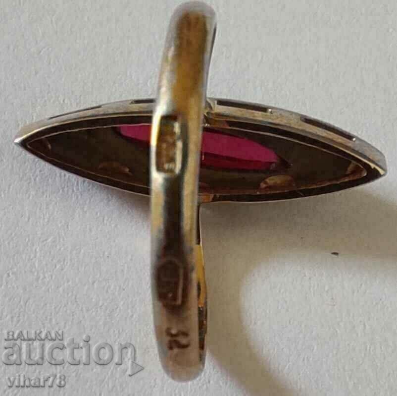 Gold Russian ruby ring - 5 Gold Russian ruby ring - 5