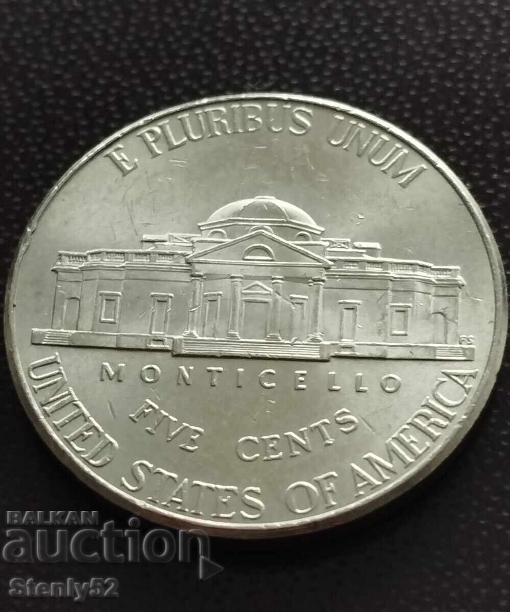 5 цента US -2019 год. с цена € 1.00 | 1.96 лв.