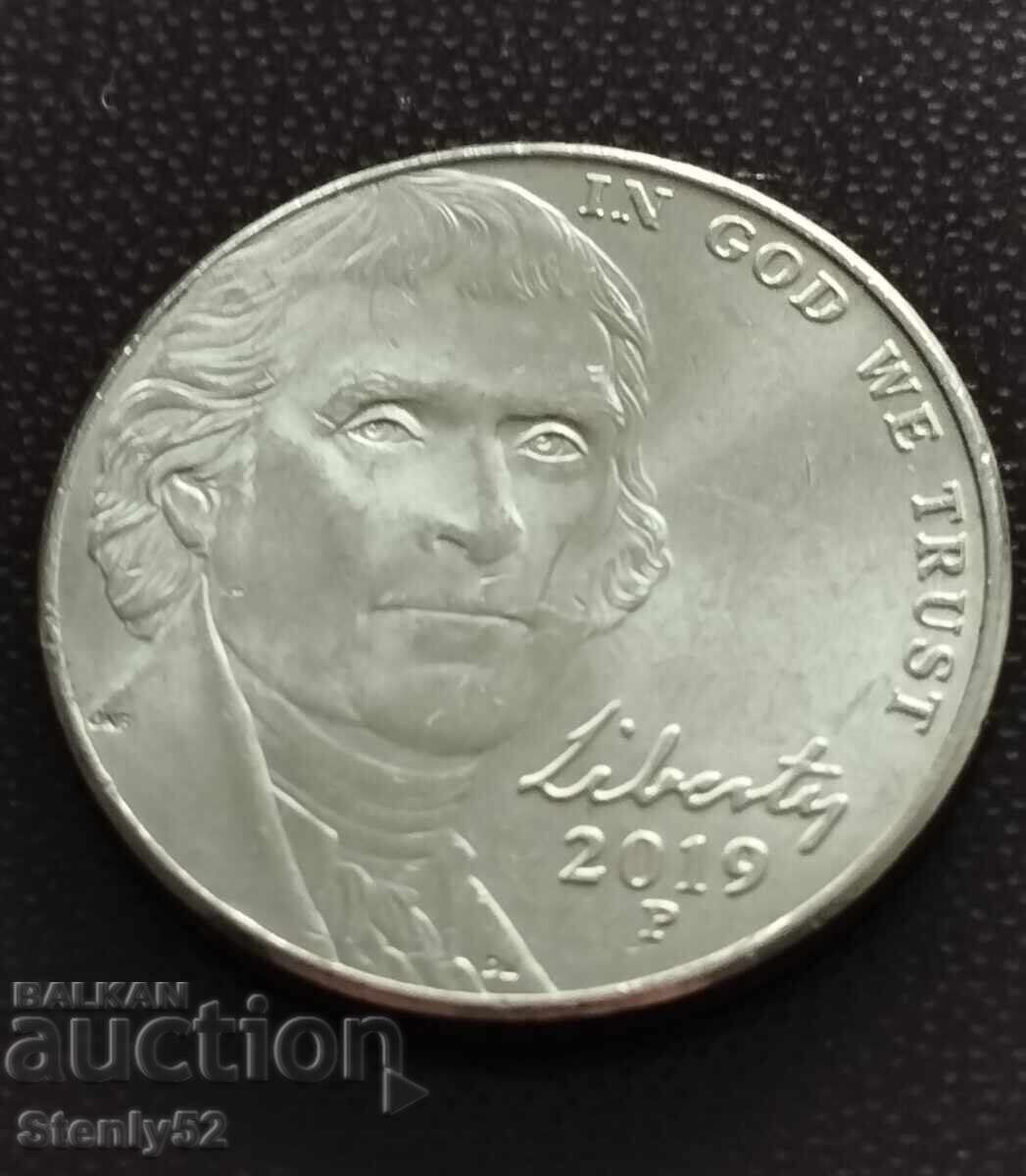 5 цента US -2019 год.