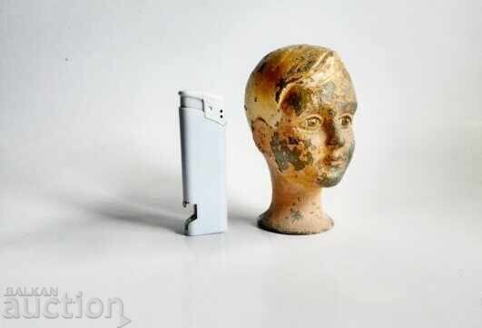 Metal head of a very old 19th century doll - 5