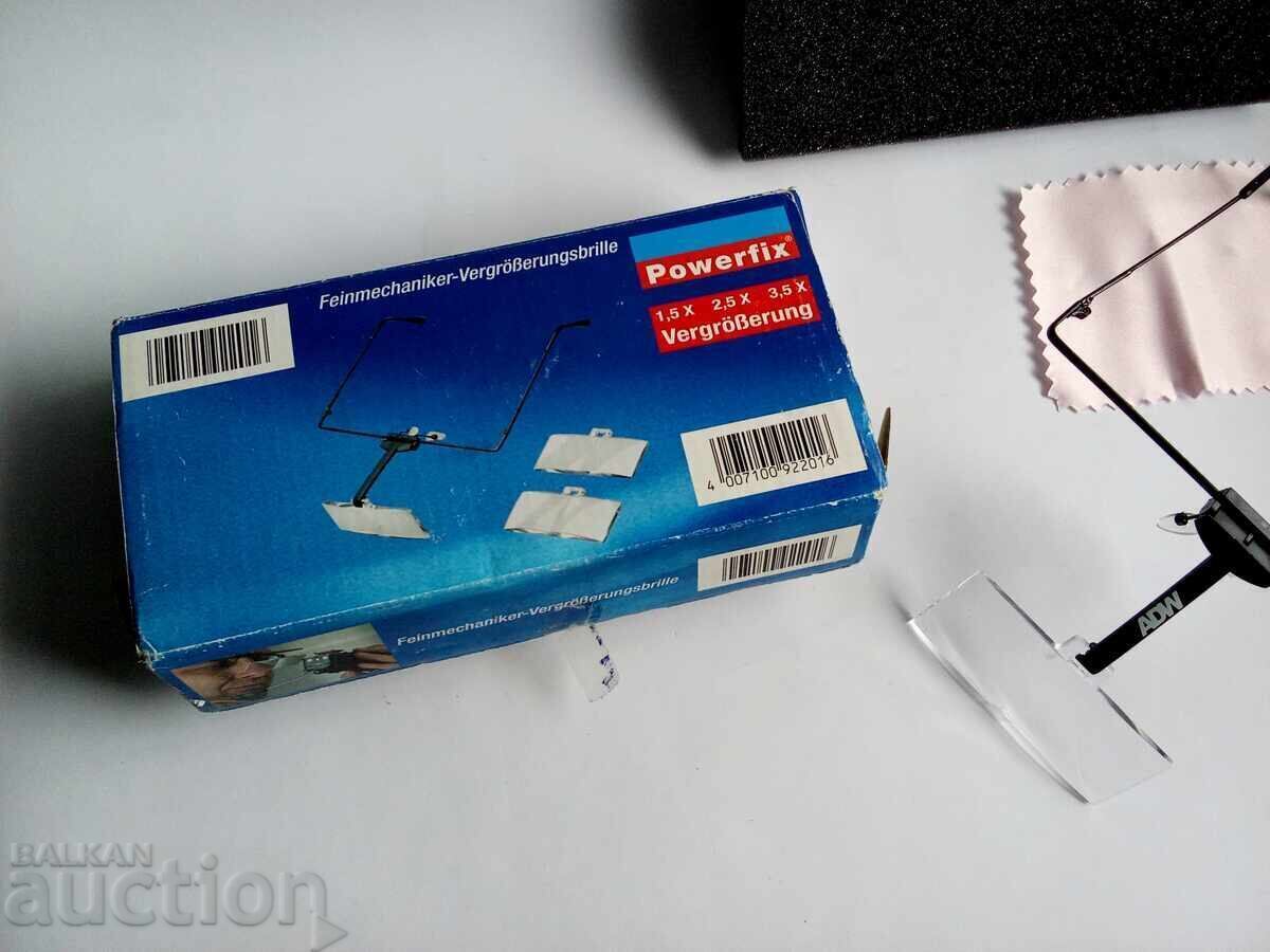 Powerfix Precision Mechanical Magnifying Glasses, with 3 Lenses 1.5 / 2.5 / 3.5 with price 55.00 BGN | € 28.12 Powerfix Precision Mechanical Magnifying Glasses, with 3 Lenses 1.5 / 2.5 / 3.5 with price 55.00 BGN | € 28.12