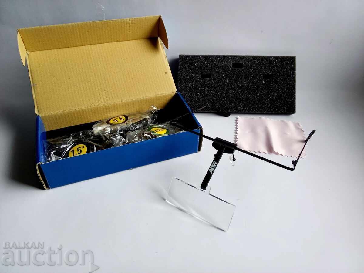 Auction Powerfix Precision Mechanical Magnifying Glasses, with 3 Lenses 1.5 / 2.5 / 3.5 Auction Powerfix Precision Mechanical Magnifying Glasses, with 3 Lenses 1.5 / 2.5 / 3.5