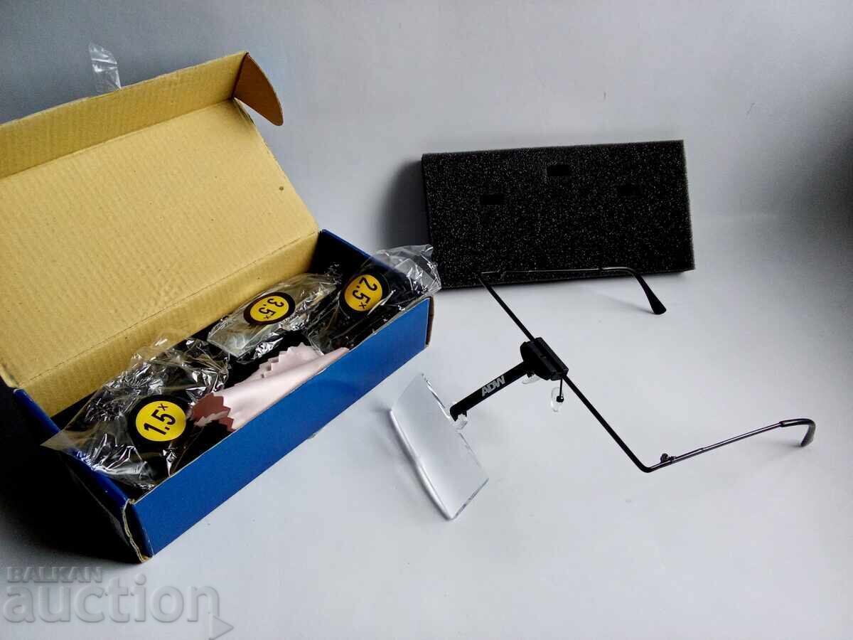 Powerfix Precision Mechanical Magnifying Glasses, with 3 Lenses 1.5 / 2.5 / 3.5 - 6 Powerfix Precision Mechanical Magnifying Glasses, with 3 Lenses 1.5 / 2.5 / 3.5 - 6