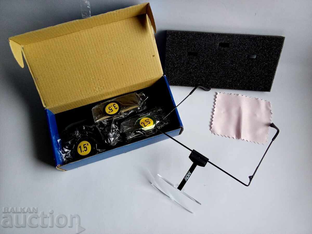 Powerfix Precision Mechanical Magnifying Glasses, with 3 Lenses 1.5 / 2.5 / 3.5 Powerfix Precision Mechanical Magnifying Glasses, with 3 Lenses 1.5 / 2.5 / 3.5