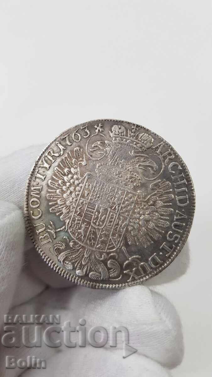 Rare Silver Coin Thaler 1763 Austria Maria Theresa - 5 Rare Silver Coin Thaler 1763 Austria Maria Theresa - 5