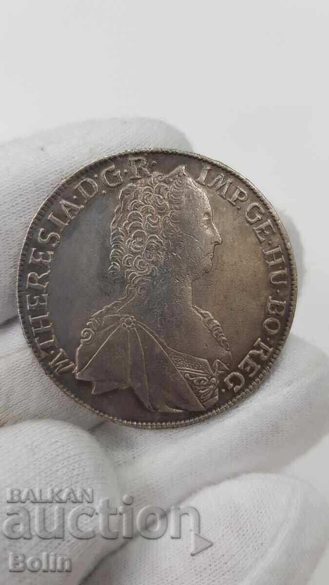 Рядка сребърна монета Талер 1763 Австрия Мария Терезиа