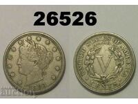 USA 5 cents 1883 With cents