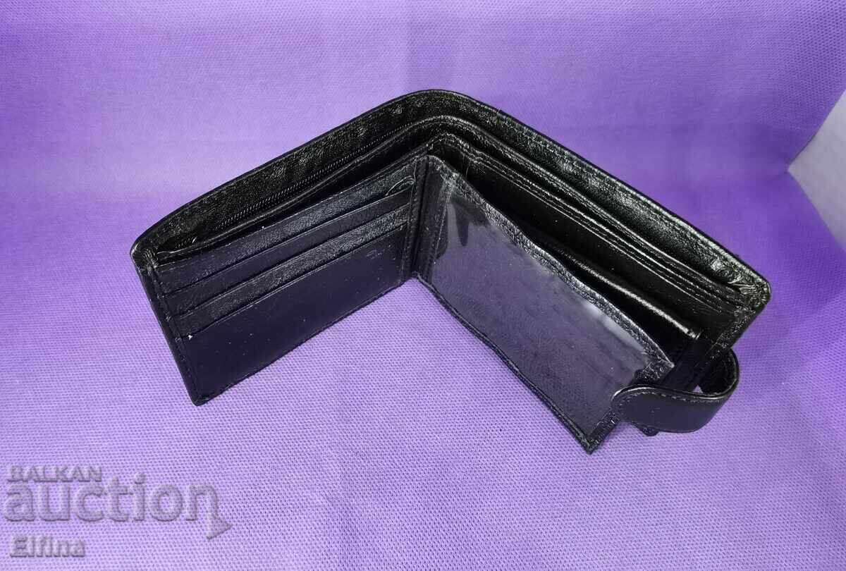 Portofel Gucci din piele naturală neagră - replică de calitate - 5
