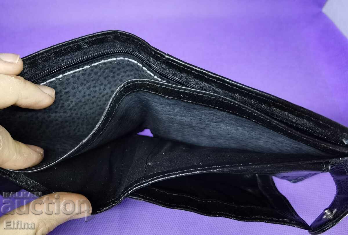 Portofel Gucci din piele naturală neagră - replică de calitate - 6