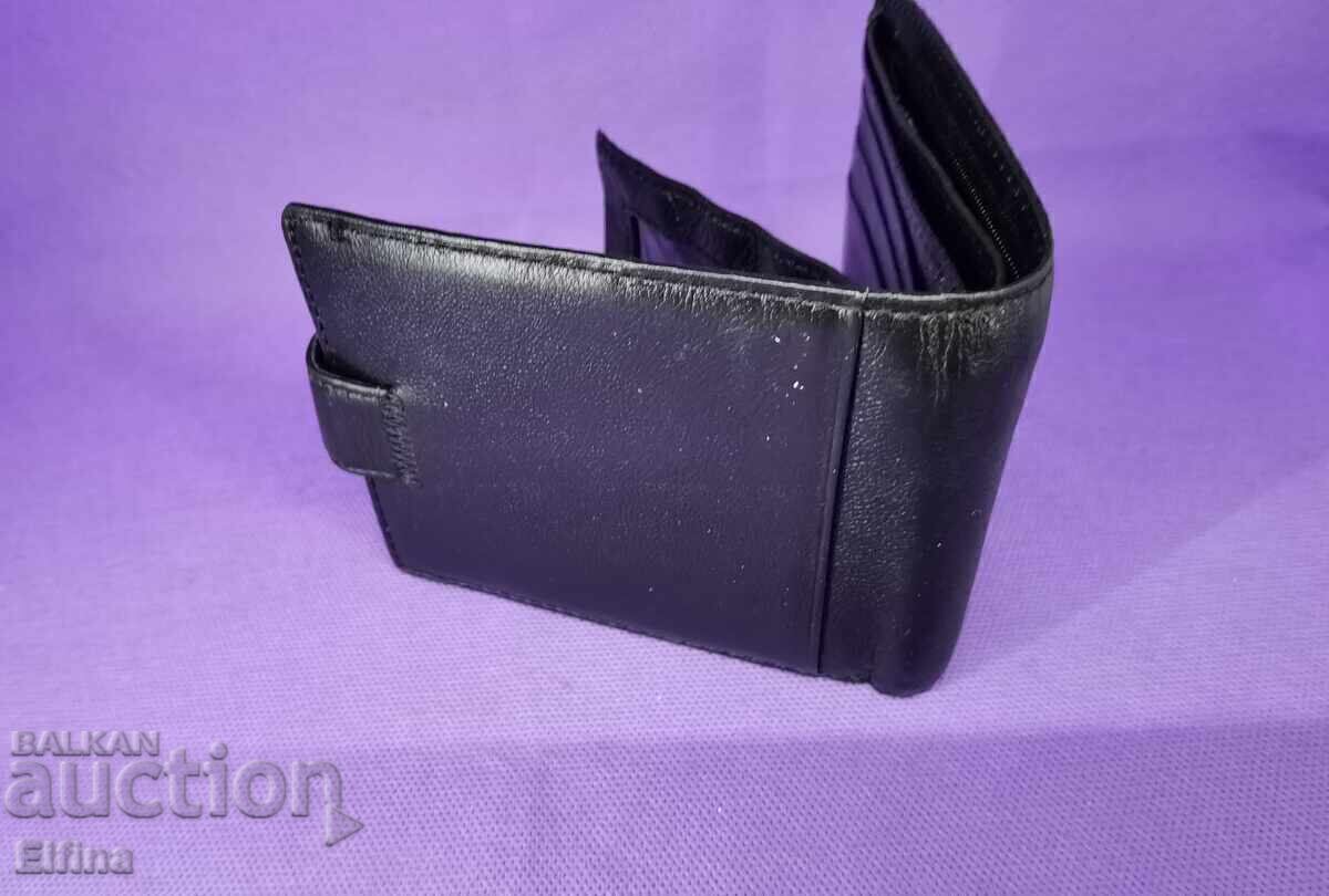 Portofel Gucci din piele naturală neagră - replică de calitate - 7