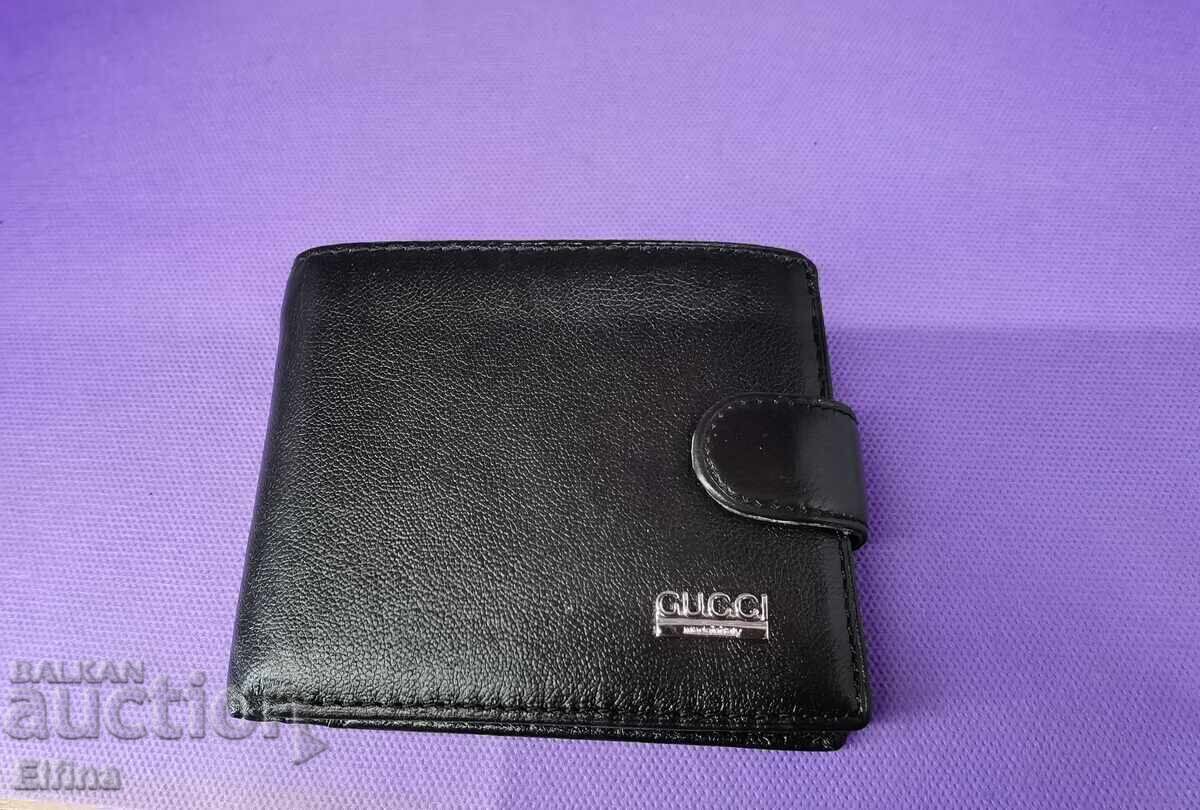 Gucci wallet made of black natural leather - high-quality replica