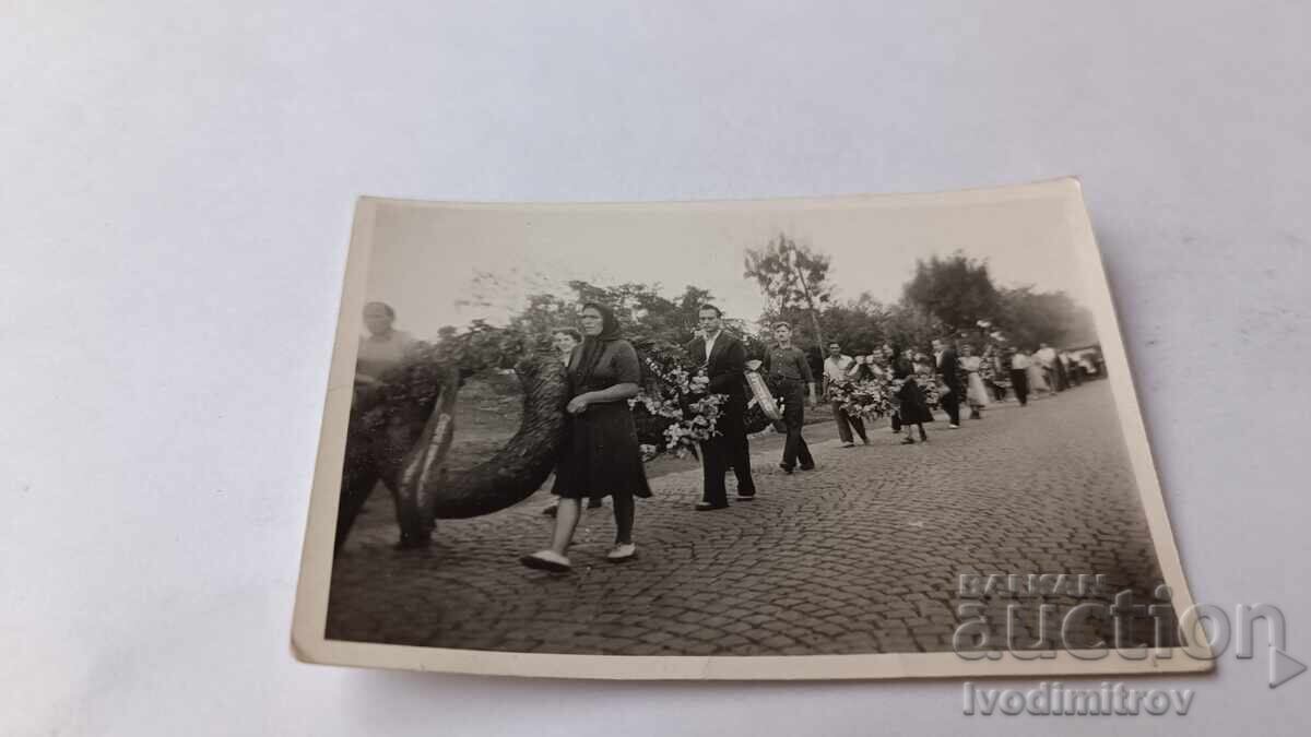 Photo of a Holiday Parade on the Road