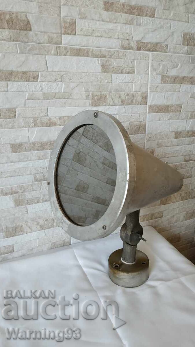 Old industrial aluminum spotlight - Antique