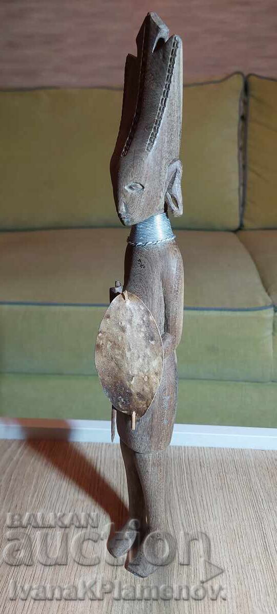 Auction  Wood Carving Solid Wood for Connoisseurs 36cm