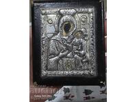 Сребърна или посребрена малка икона размери на снимките. БЗЦ