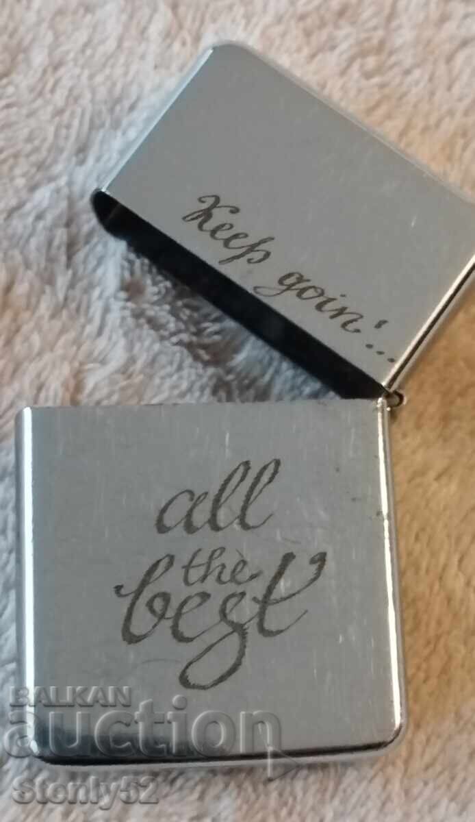 Θήκη για βενζινοκίνητο αναπτήρα με χαραγμένες ευχές