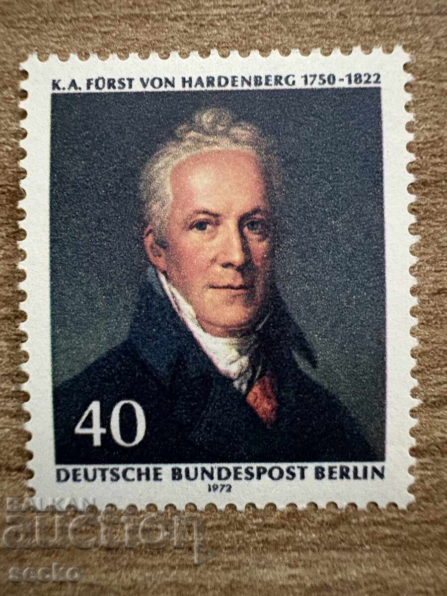Берлин - 150 г. от смъртта на К. фон Харденберг (1972) - MNH