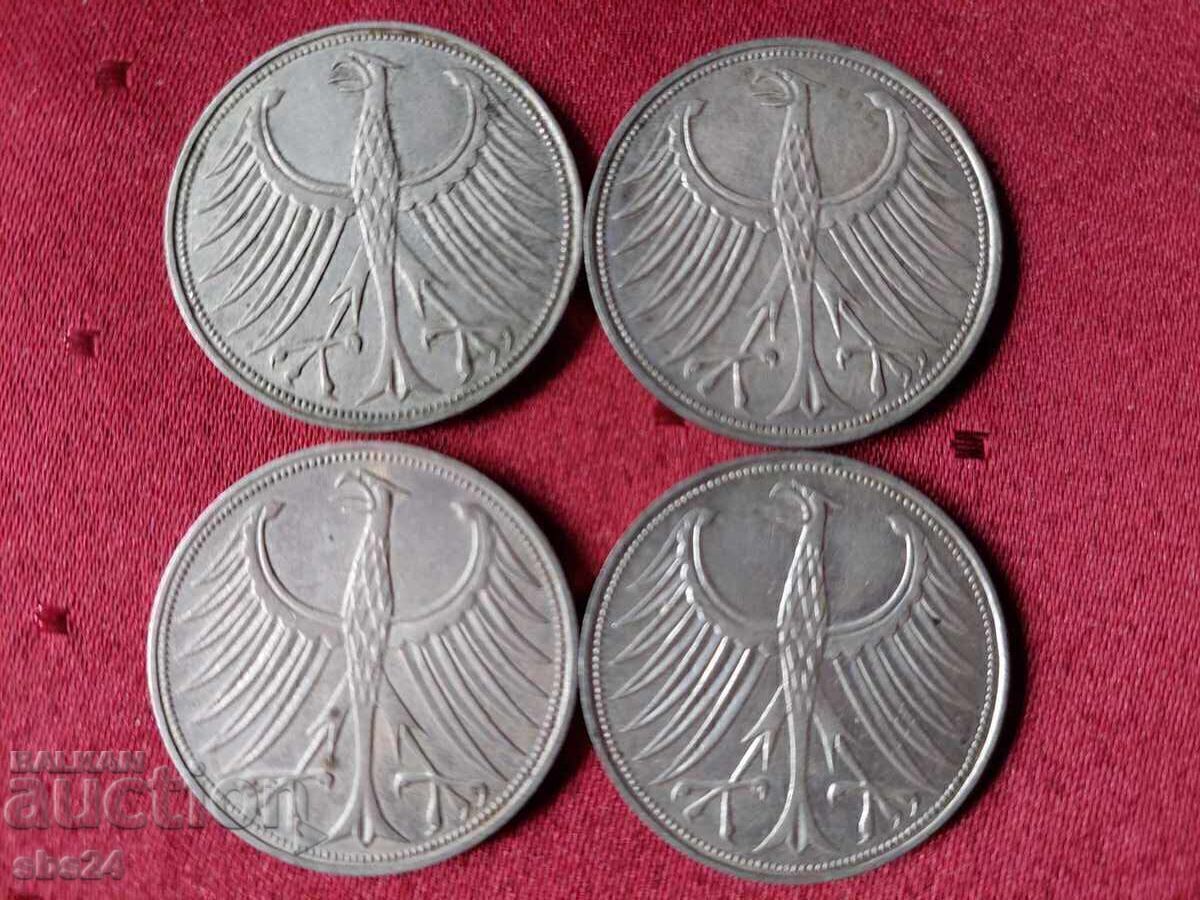 Delivery of Lot of 14 coins of 5 marks silver Delivery of Lot of 14 coins of 5 marks silver