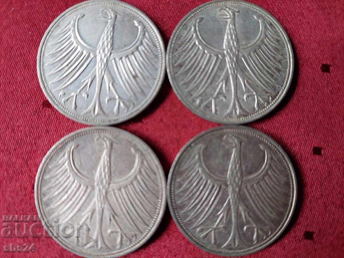 Lot of 14 coins of 5 marks silver - 6 Lot of 14 coins of 5 marks silver - 6
