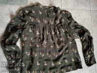 Много красива зелена риза с богата бродерия ZARA