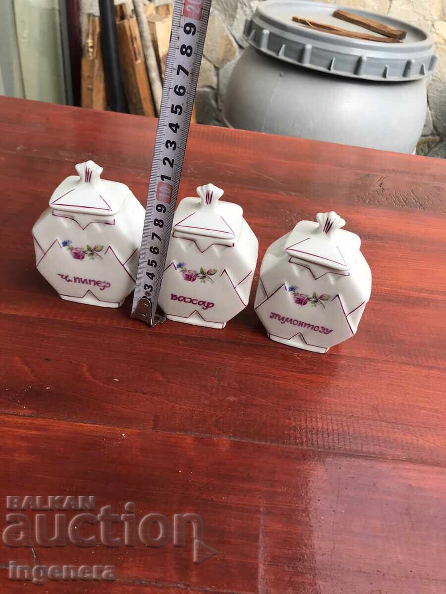 Παράδοση Πορσελάνη δοχείο μπολ βάζο για μπαχαρικά-Βουλγαρία