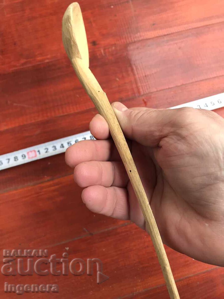 ANTIQUE HAND CARVED WOODEN SPOON - 5 ANTIQUE HAND CARVED WOODEN SPOON - 5