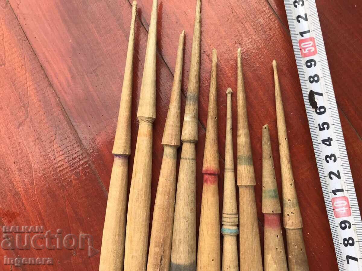 Livrarea FUSURI FUSURI VECHI - 9 BUC Livrarea FUSURI FUSURI VECHI - 9 BUC