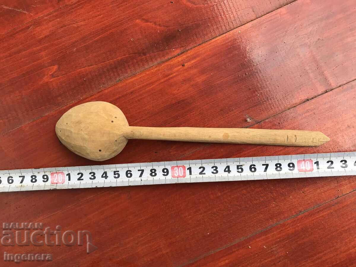ANTIQUE HAND CARVED WOODEN SPOON with price 6.00 BGN | € 3.07 ANTIQUE HAND CARVED WOODEN SPOON with price 6.00 BGN | € 3.07