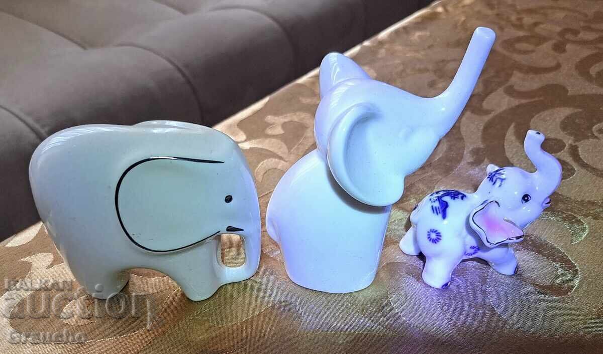 Three adorable porcelain elephants with price 24.00 BGN | € 12.27 Three adorable porcelain elephants with price 24.00 BGN | € 12.27