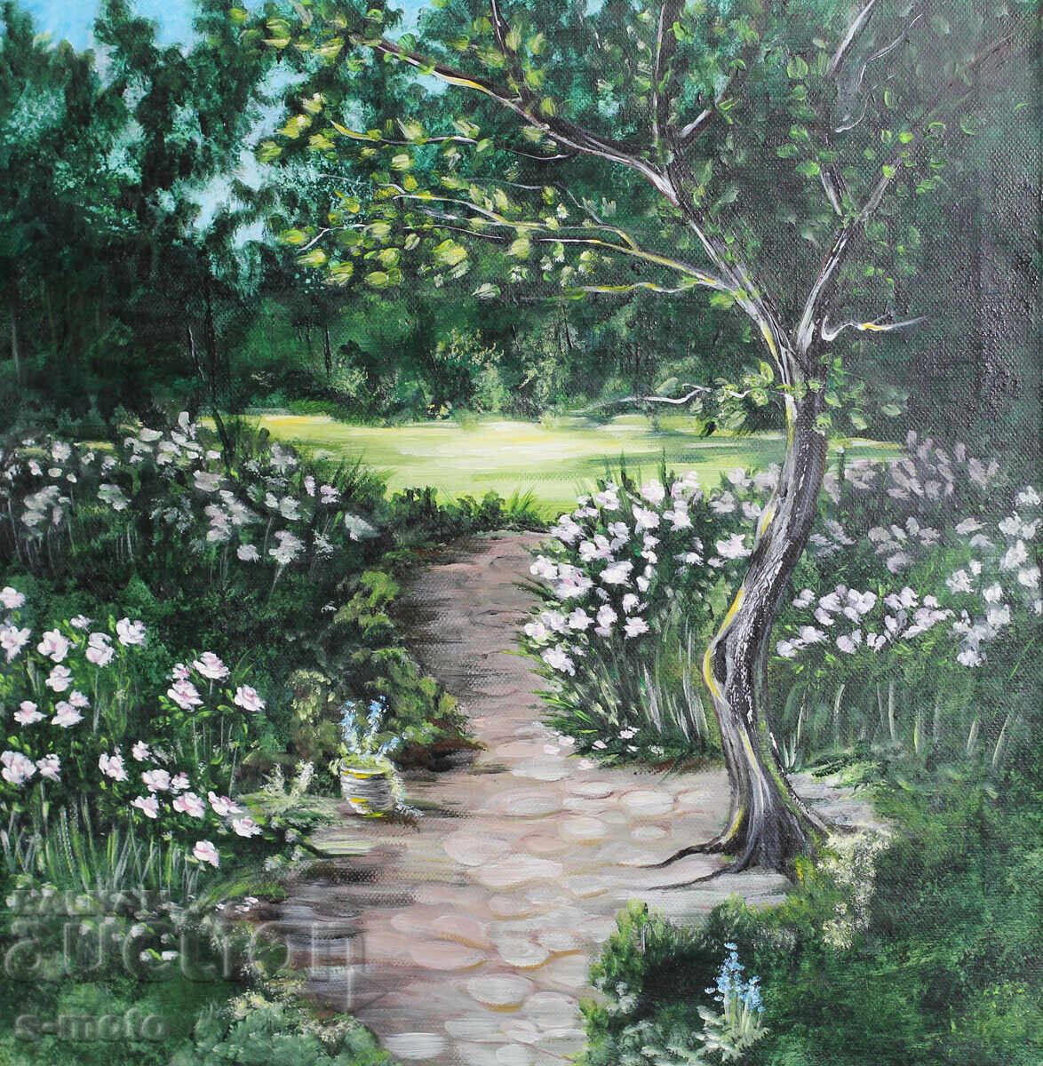 Contemporary acrylic painting "Landscape" with price 200.00 BGN | € 102.26