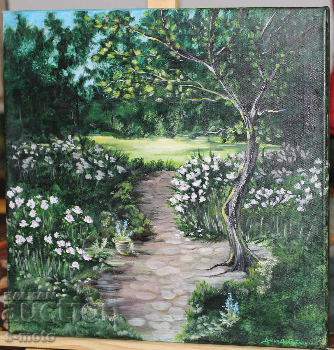 Auction  Contemporary acrylic painting "Landscape"