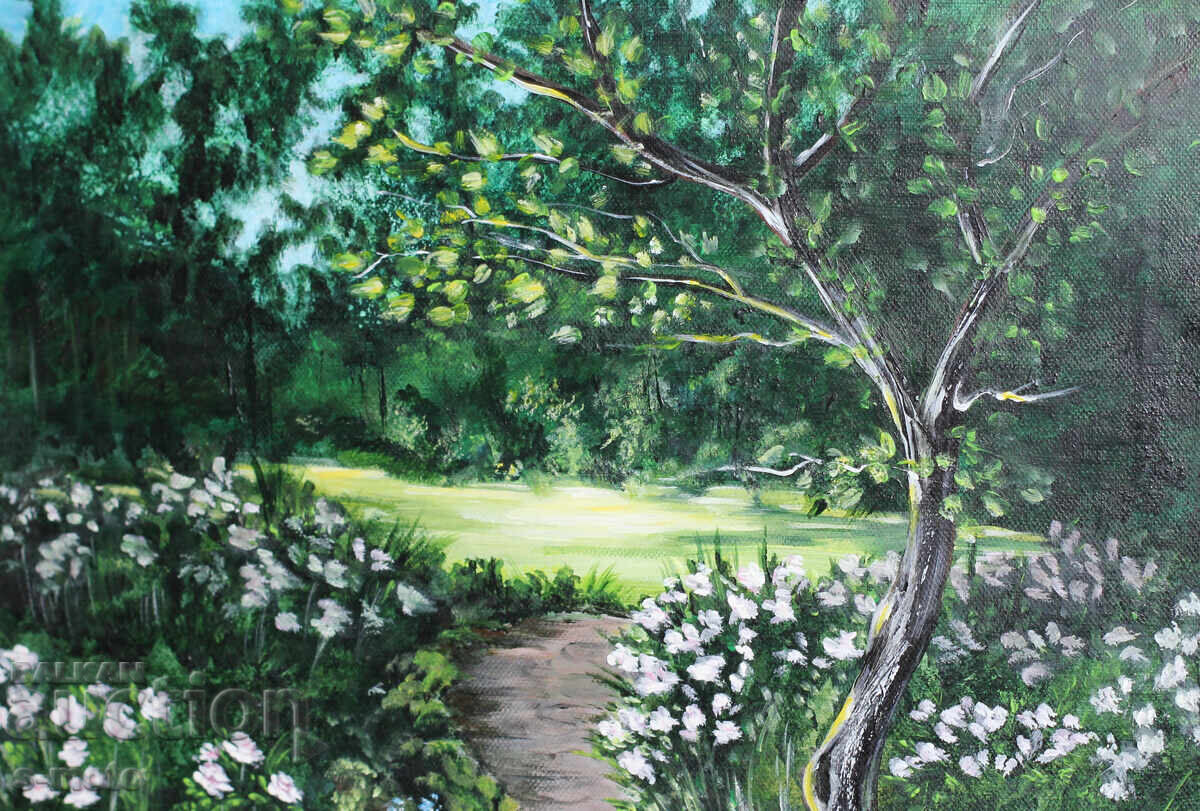 Delivery of Contemporary acrylic painting "Landscape"