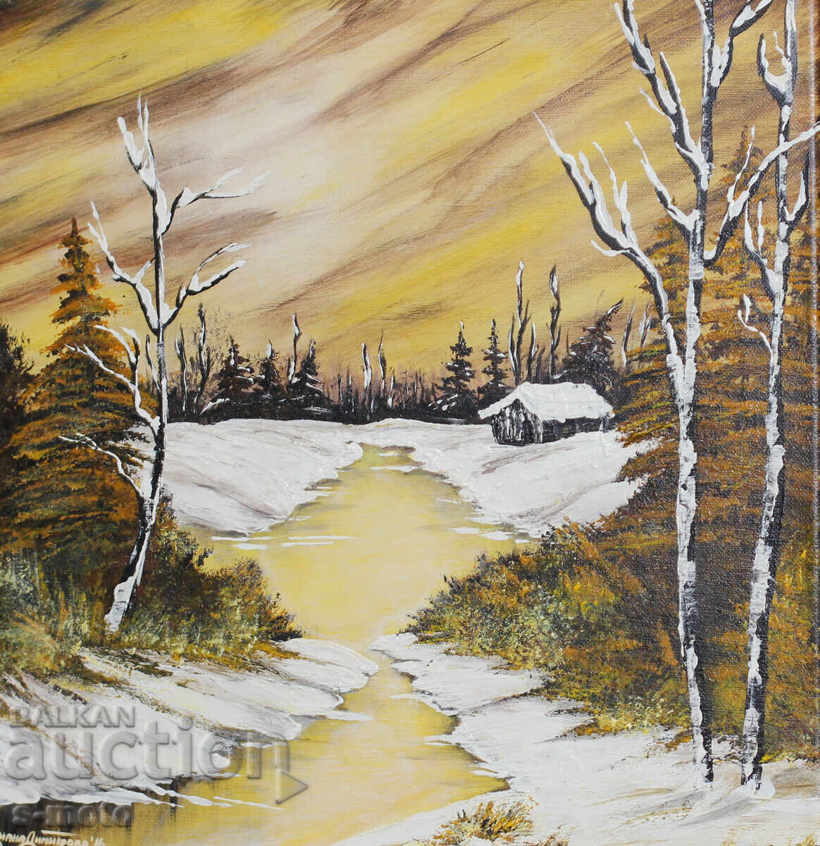 Contemporary acrylic painting "Winter"