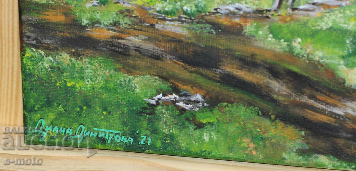 Contemporary acrylic painting "Houses" - 7