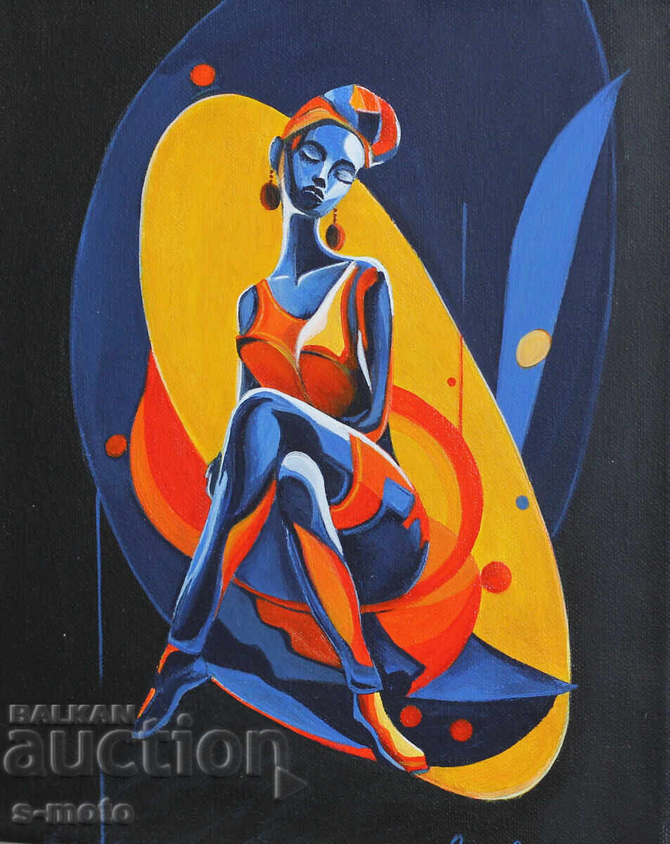 Contemporary acrylic painting "Woman" with price 180.00 BGN | € 92.03 Contemporary acrylic painting "Woman" with price 180.00 BGN | € 92.03