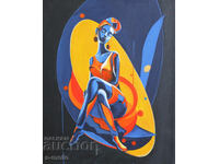 Contemporary acrylic painting "Woman"